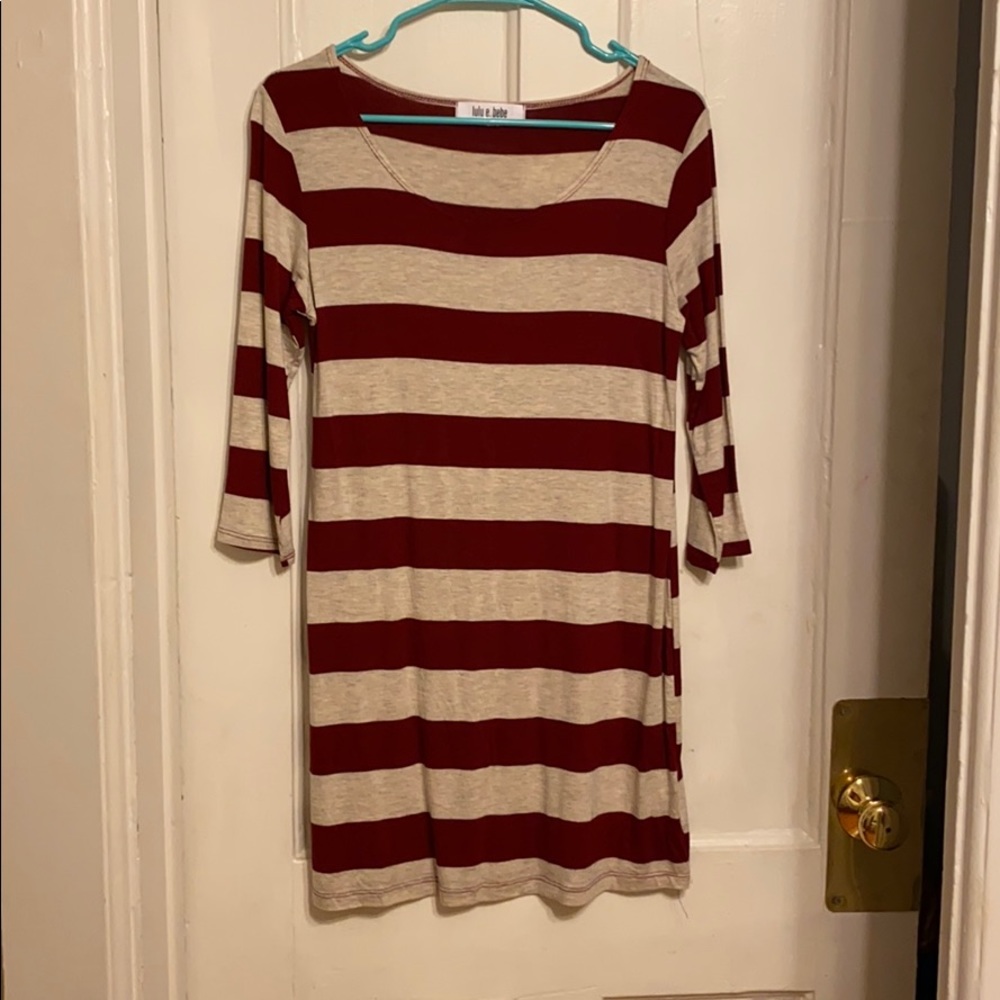 Lulu E. Bebe Striped T-Shirt Dress